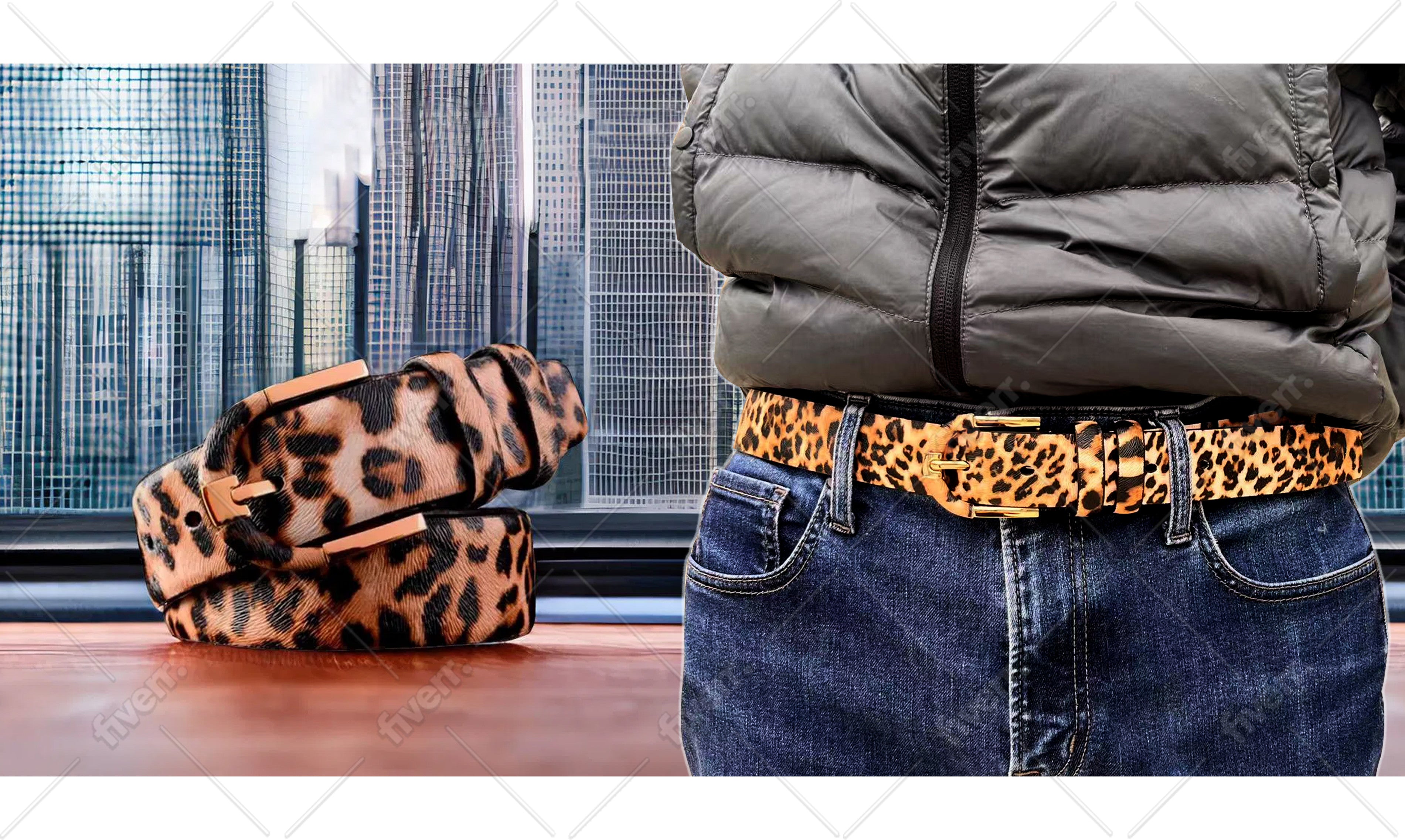 Best mens leopard belt