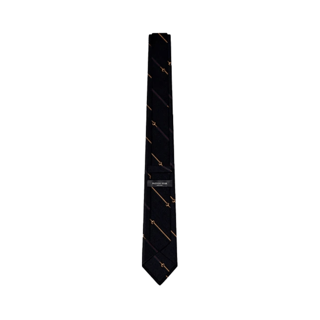 Black Striped Silk Tie