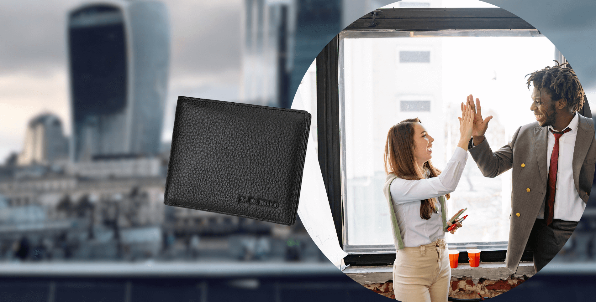 Leather wallet for business