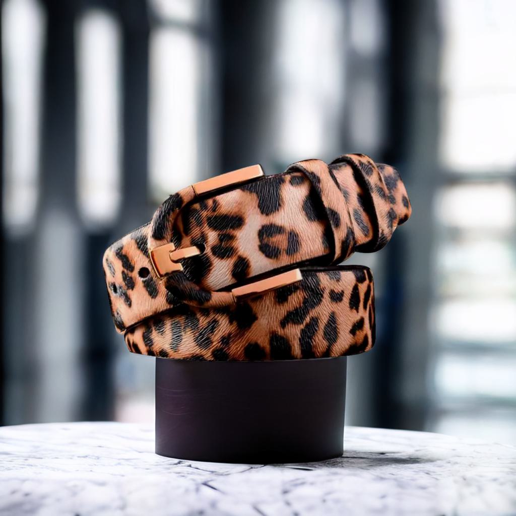 Shop men leopard dress belt