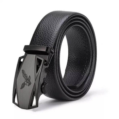 Men Geniune Cowhide Leather Belt Automatic Buckle - Beltbuy Store